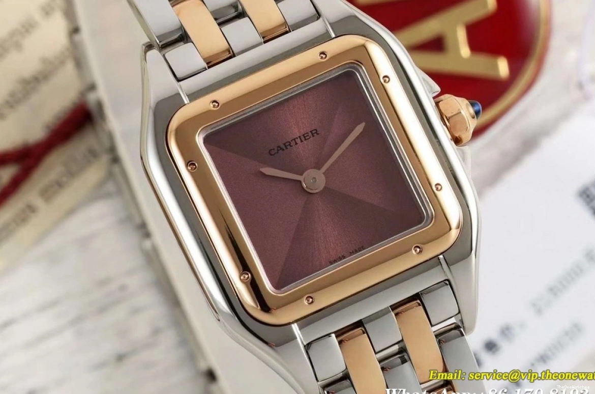 AF RG Panthere De 22mm Quartz Secrete SS Dial Brown Ladies 0510